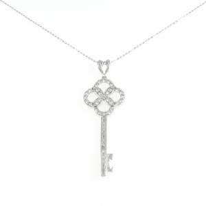K18WG キー ダイヤモンド ネックレス 0.62CT