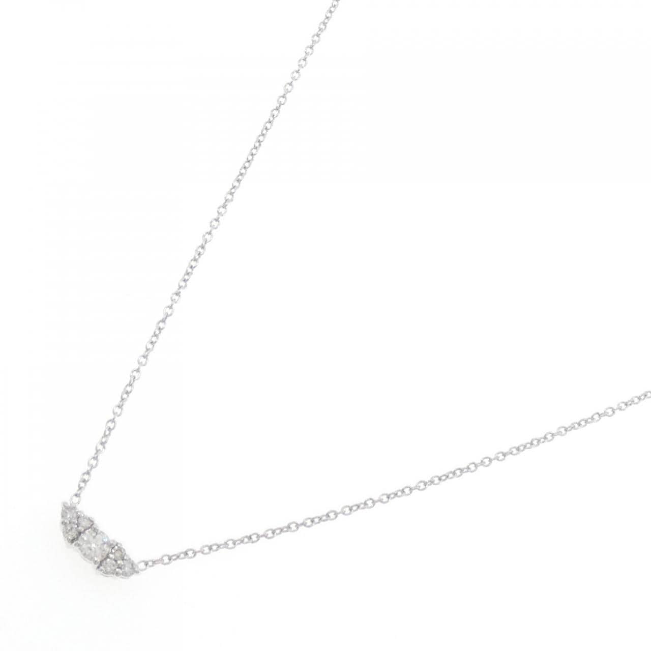 K18WG ダイヤモンド ネックレス 0.16CT
