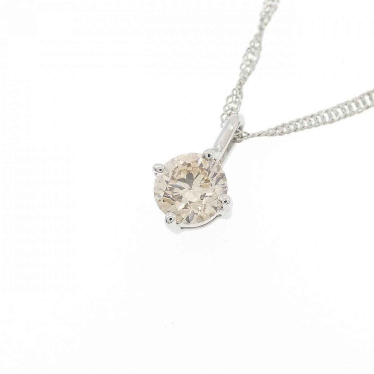 PT999单钻钻石项链，0.40克拉