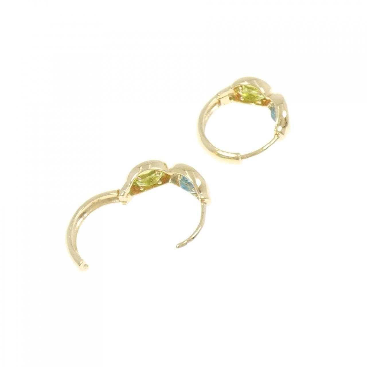 K18YG ペリドット ピアス