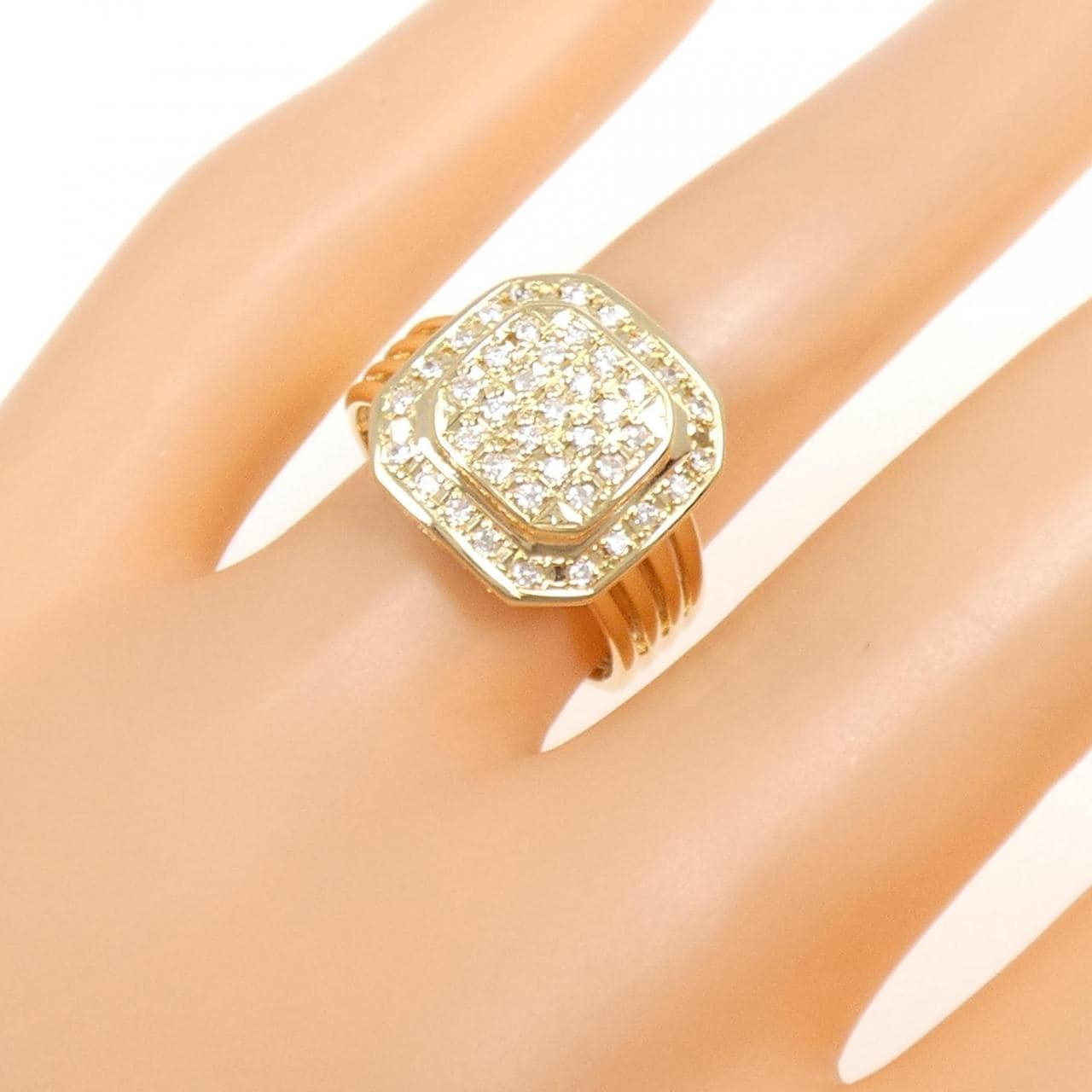 K18YG ダイヤモンド リング 0.28CT