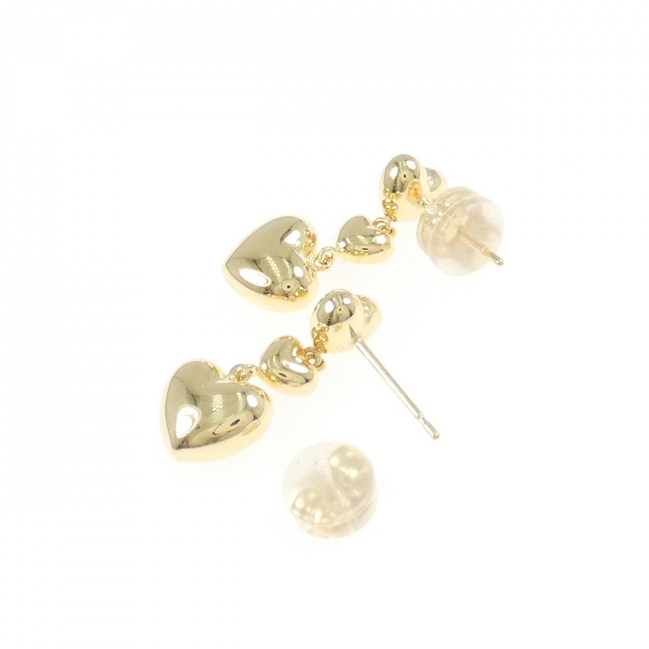 【新品】K18YG ハート ピアス
