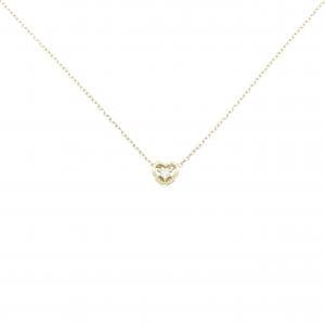 K10YG ハート ダイヤモンド ネックレス 0.02CT