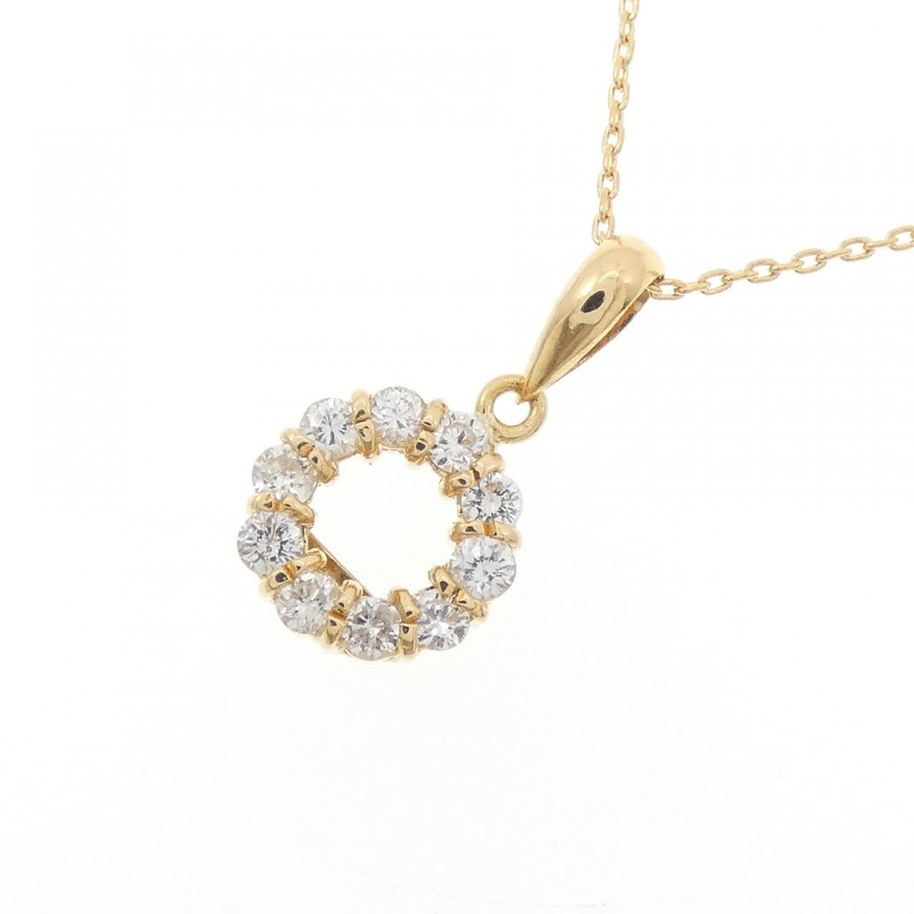 K18YG ダイヤモンド ネックレス 0.24CT