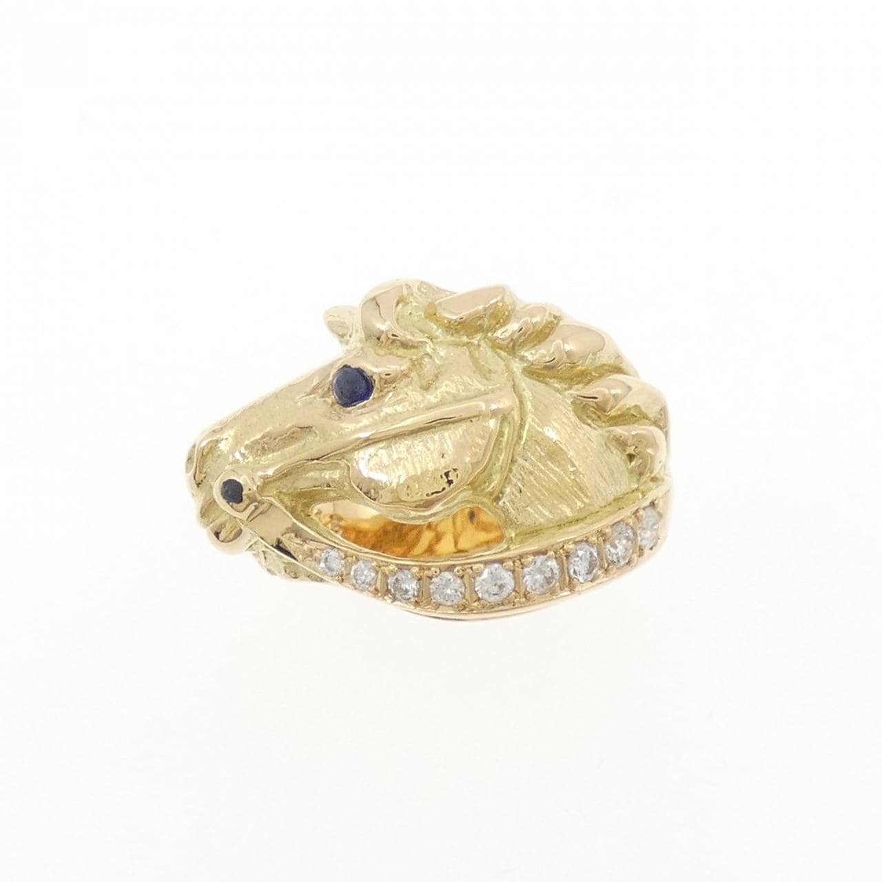 K18YG软管蓝宝石戒指