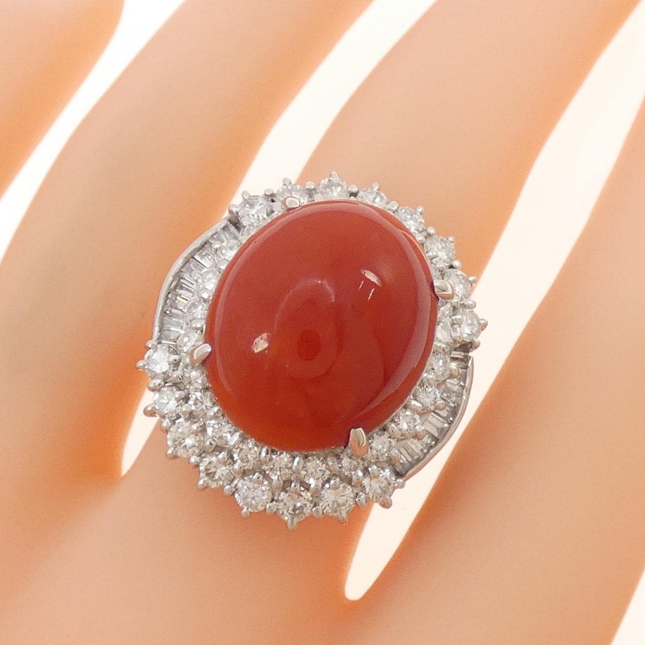 PT900 サンゴ リング 13.786CT