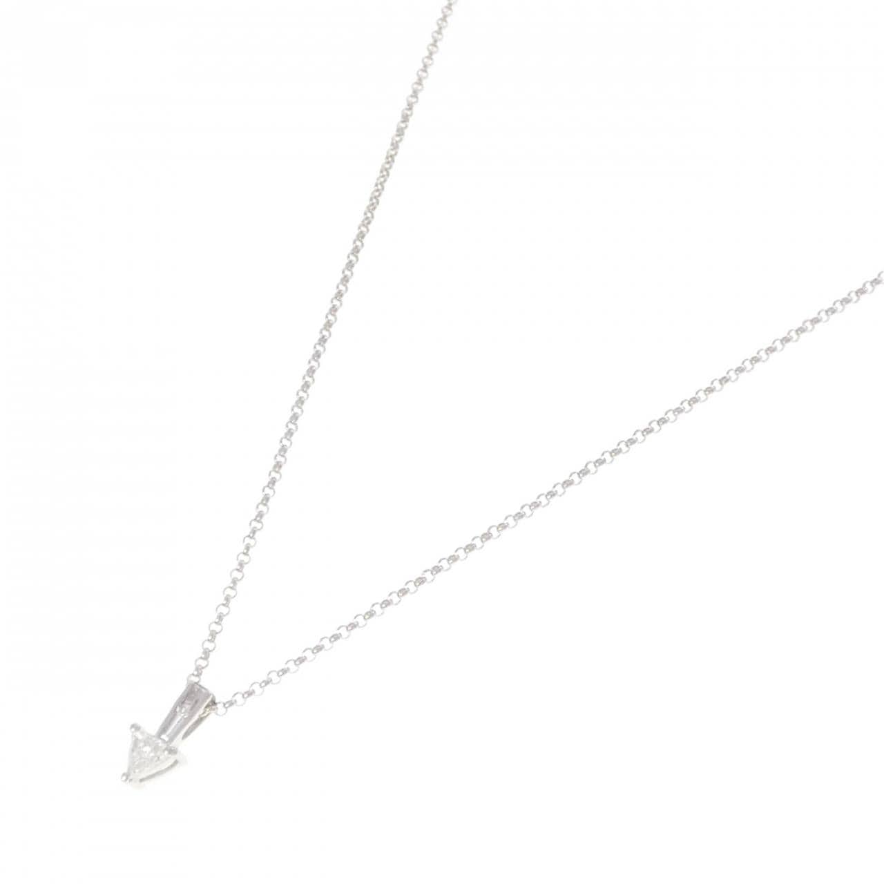 K18WG ダイヤモンド ネックレス 0.21CT