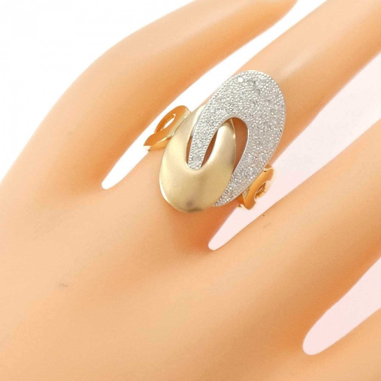 K18YG/K18WG ダイヤモンド リング 0.20CT