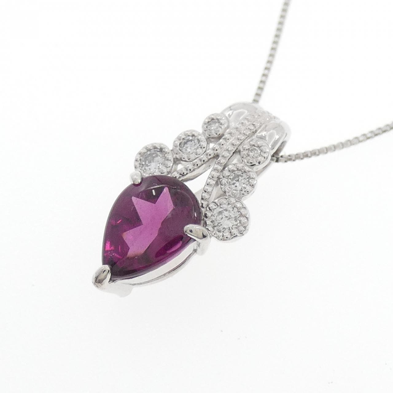 PT900/PT850 ガーネット ネックレス 1.33CT