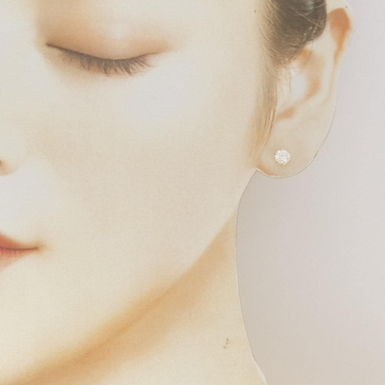 【リメイク】K18YG/ST ダイヤモンド ピアス 0.400CT 0.410CT F-G SI1-2 EXT