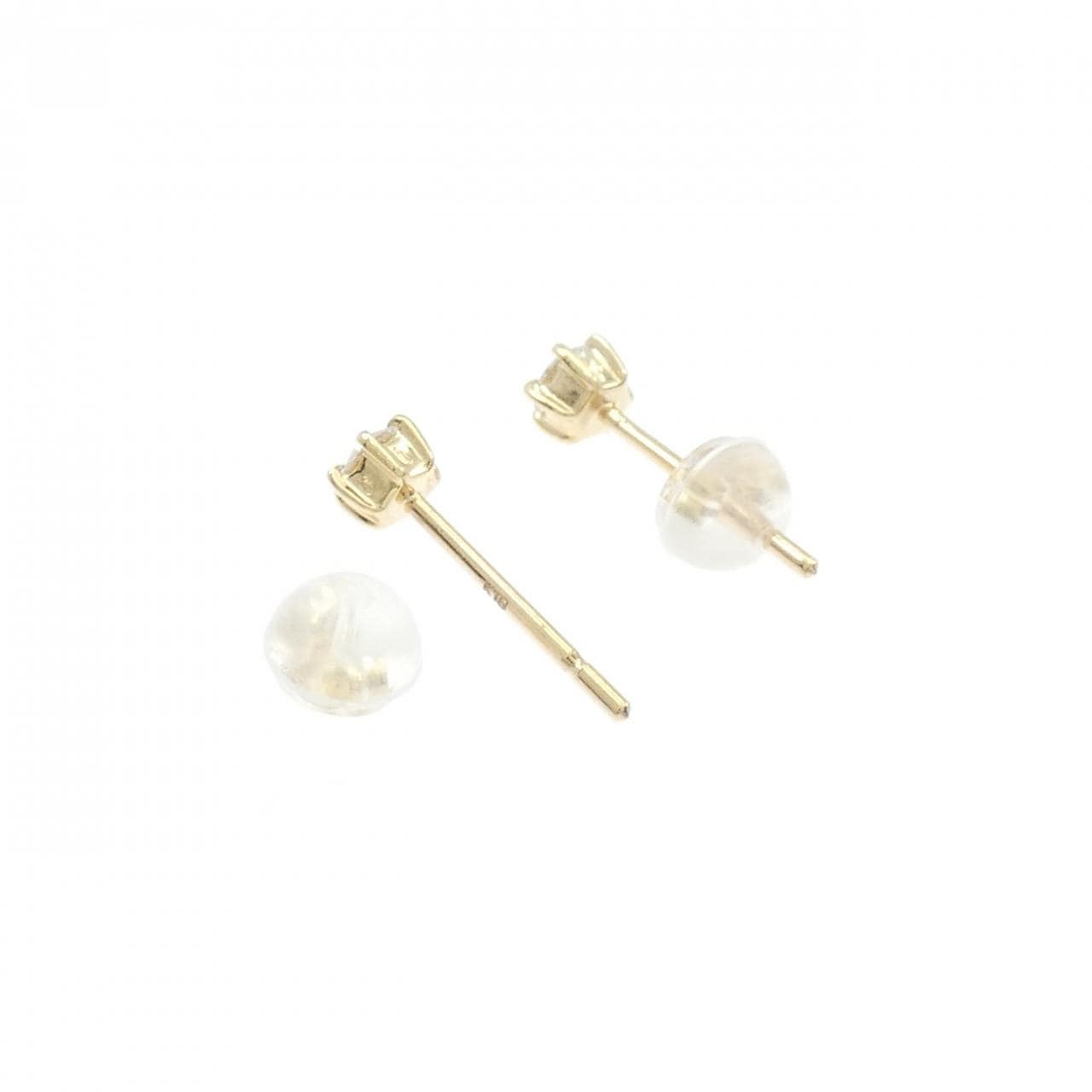 K18YG ソリティア ダイヤモンド ピアス 0.24CT