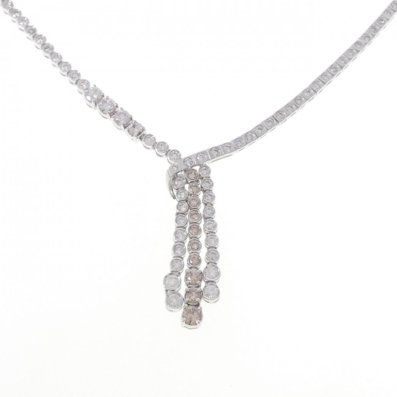 K18WG ダイヤモンド ネックレス 25.0CT