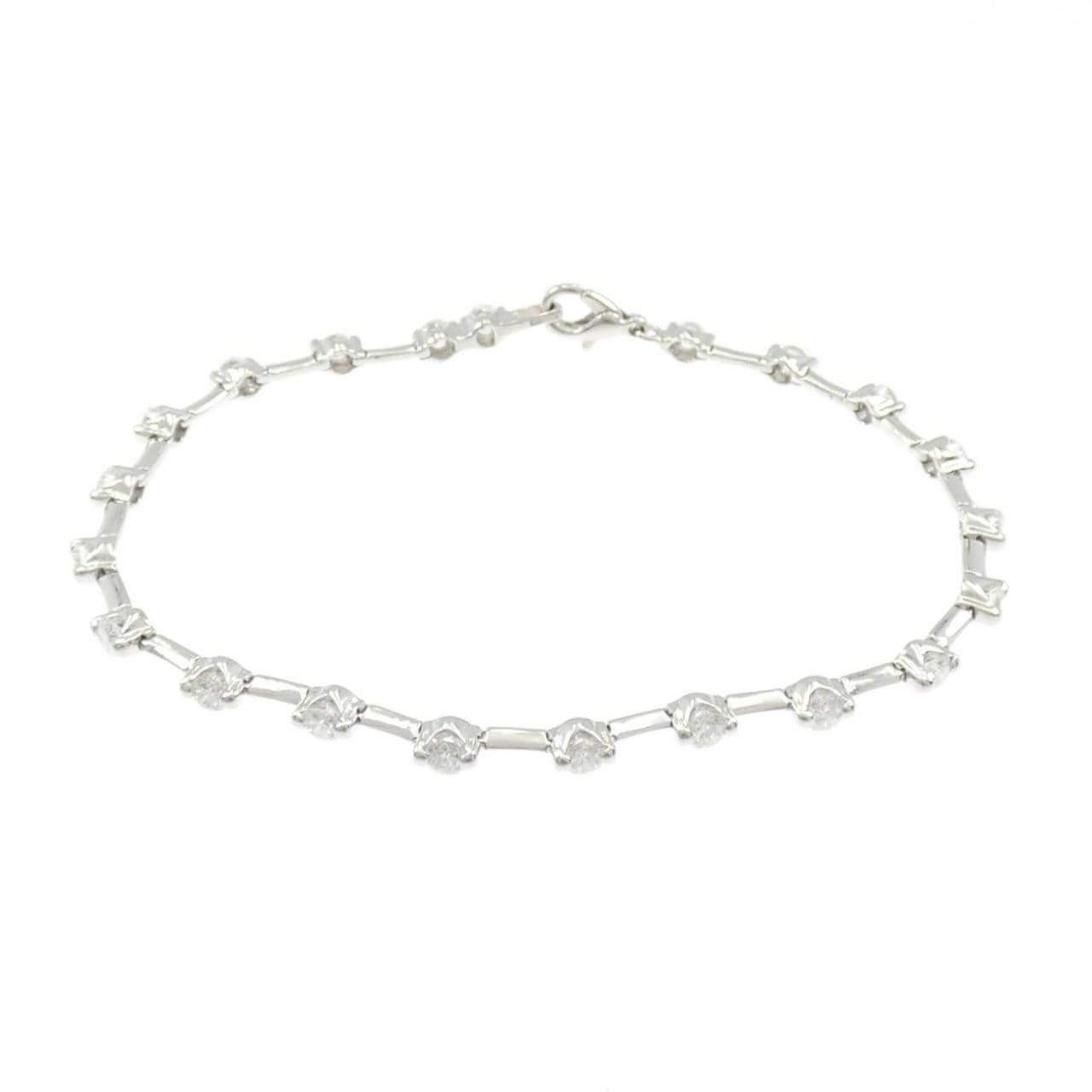 K18WG ダイヤモンド ブレスレット 2.00CT