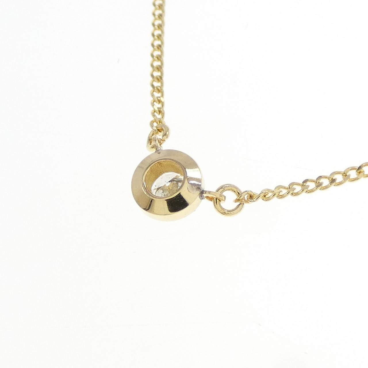 K18YG ソリティア ダイヤモンド ネックレス 0.10CT
