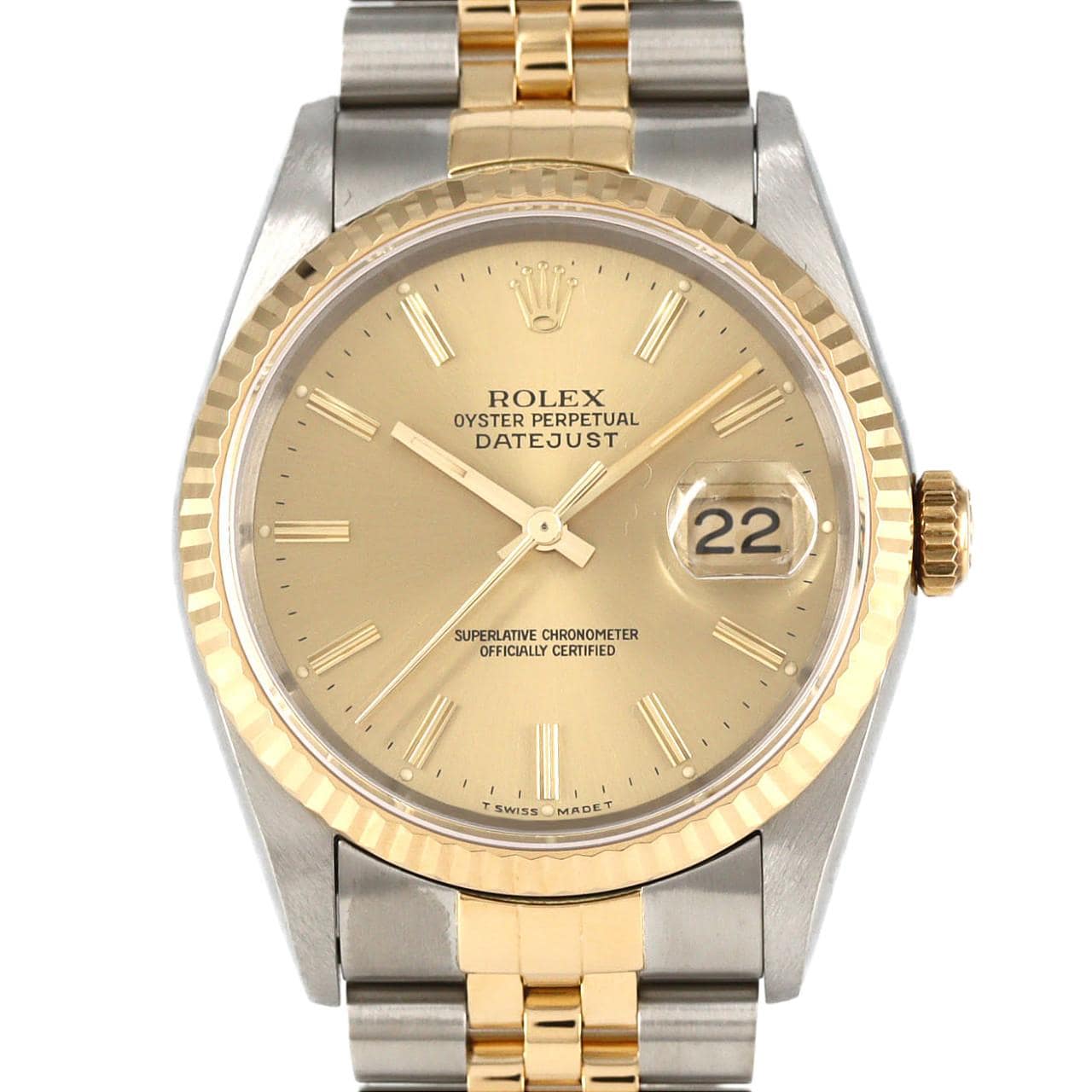 ロレックス デイトジャスト 16233 SSxYG 自動巻 S番