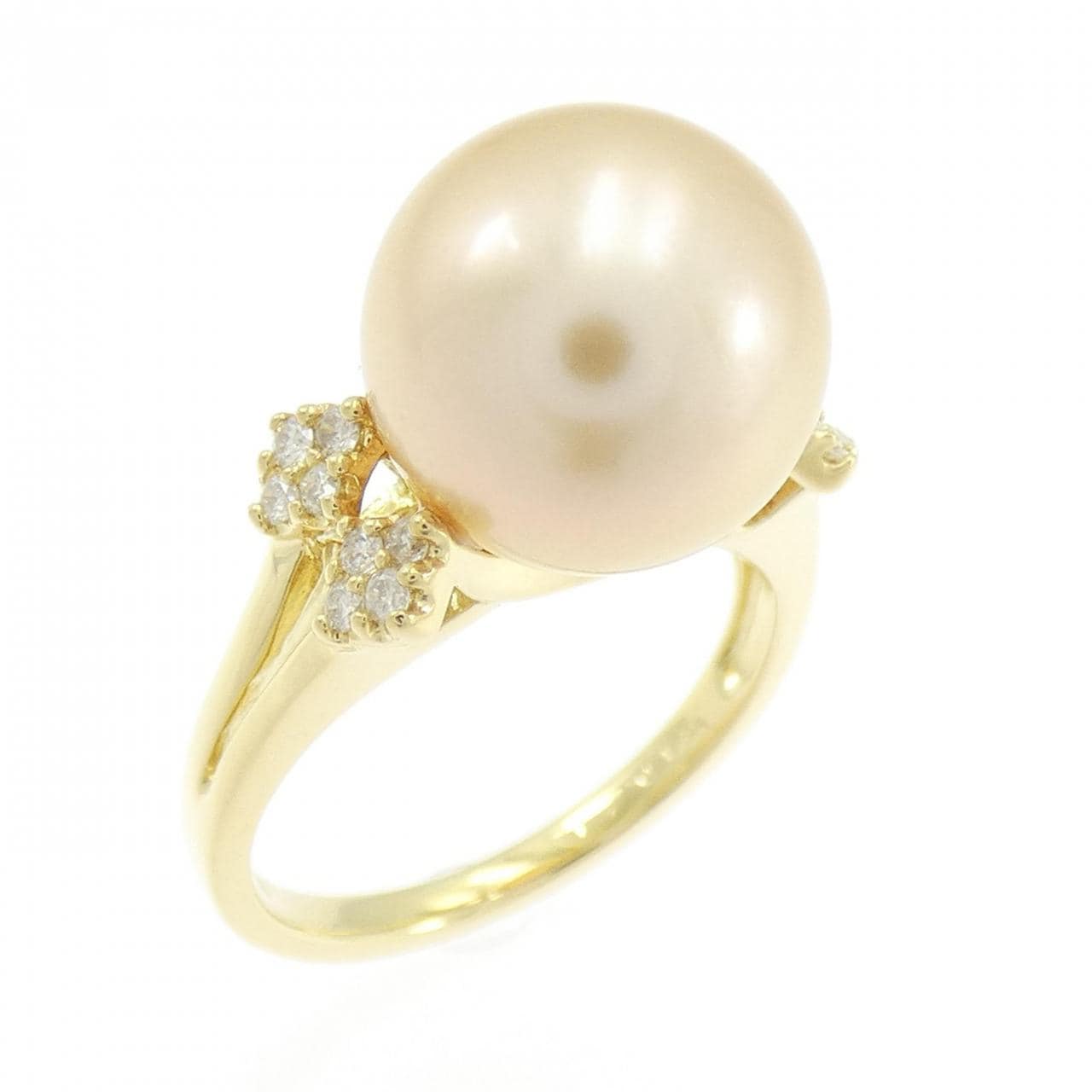 K18YG 白蝶パール リング 11.3mm