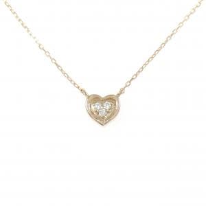 K18PG ハート ダイヤモンド ネックレス 0.035CT