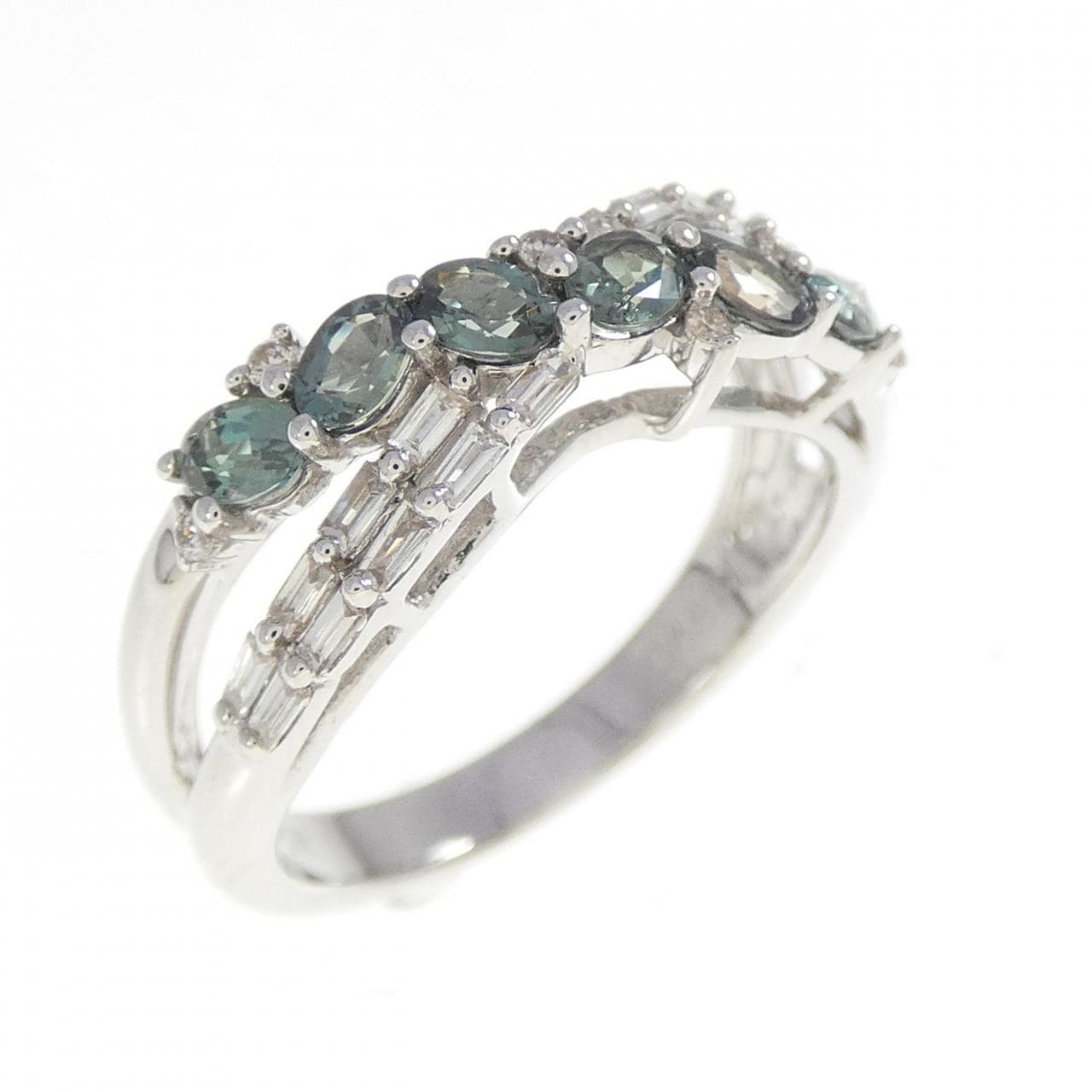 K18WG アレキサンドライト リング 0.60CT