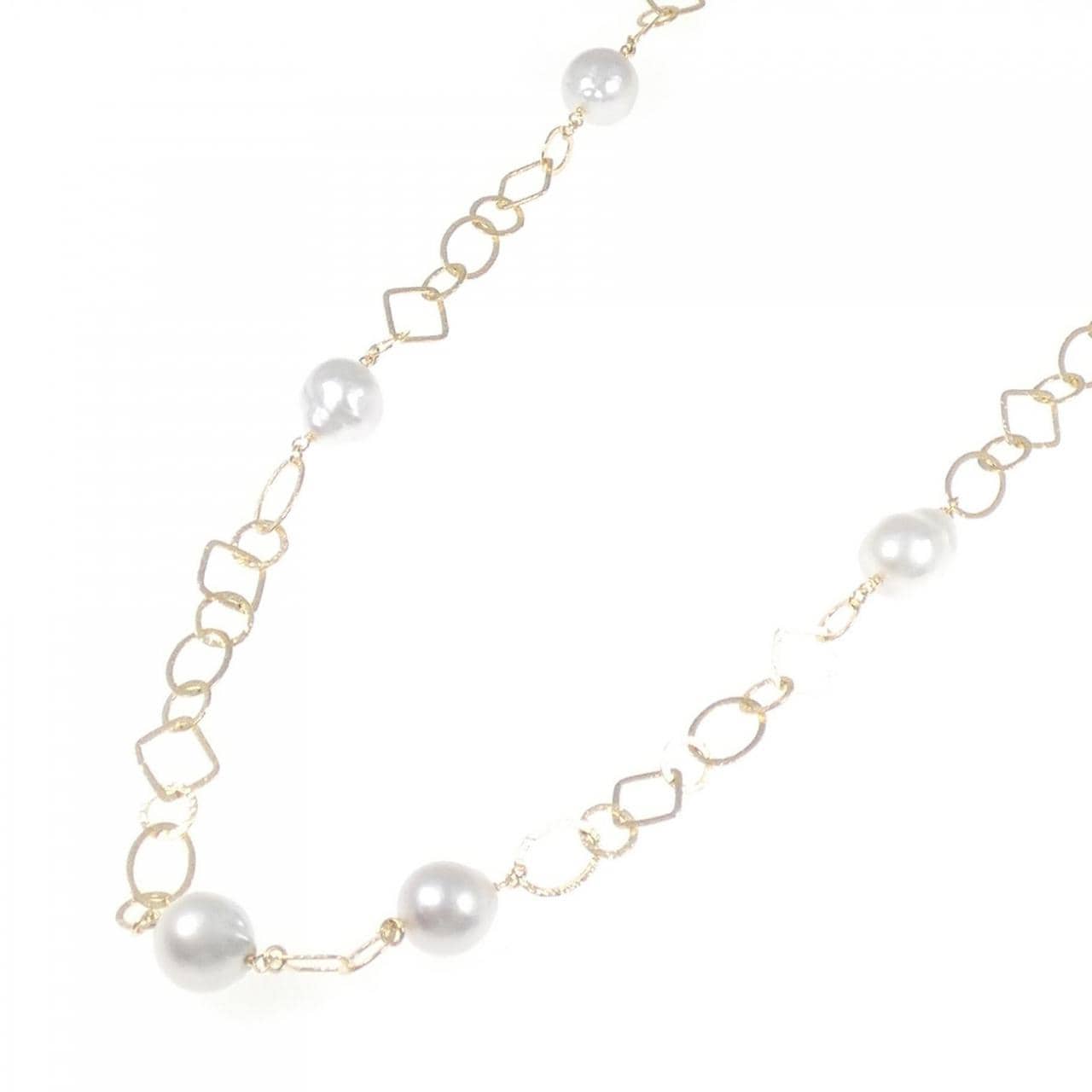 K18YG 白蝶パール ネックレス