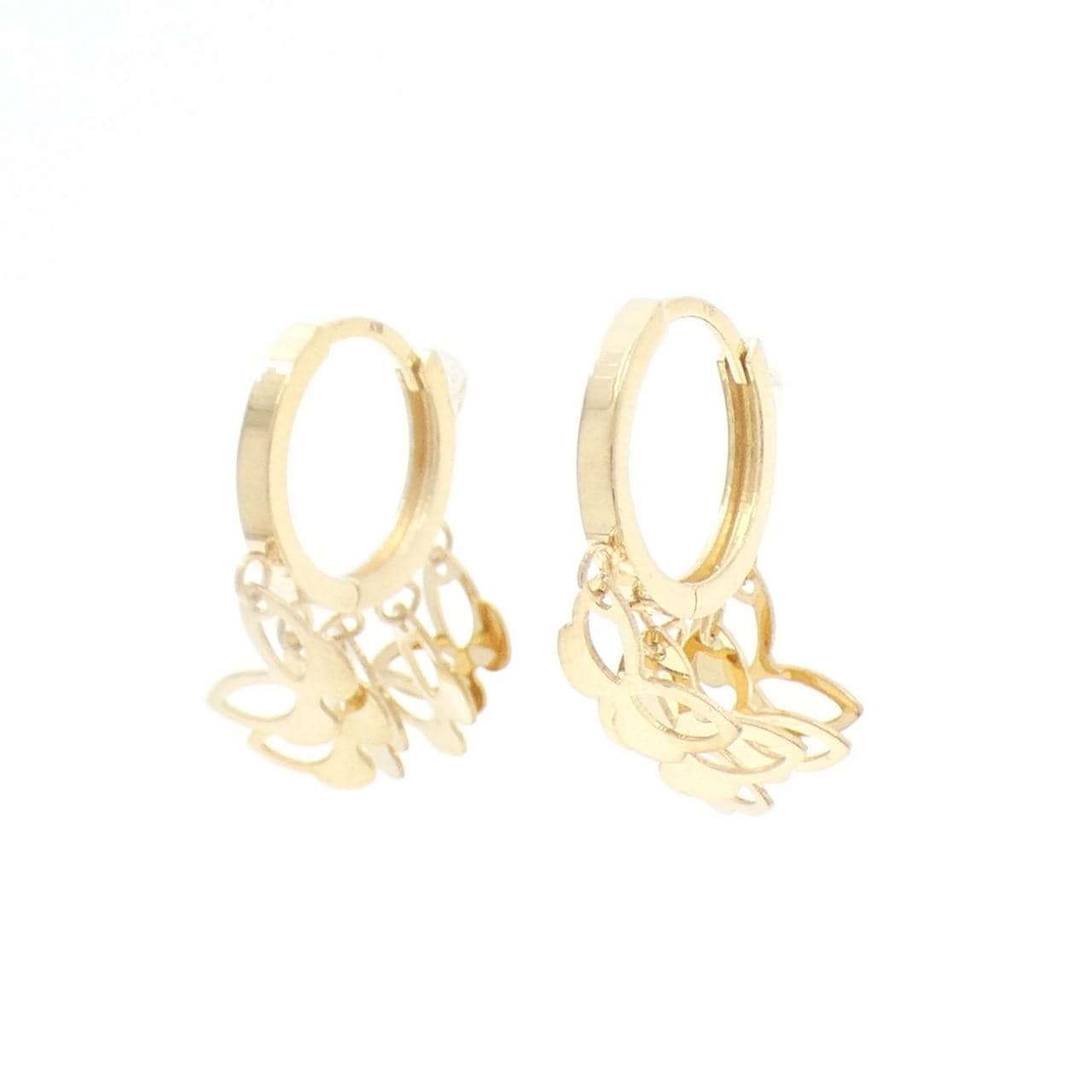 K18YG バタフライ ピアス