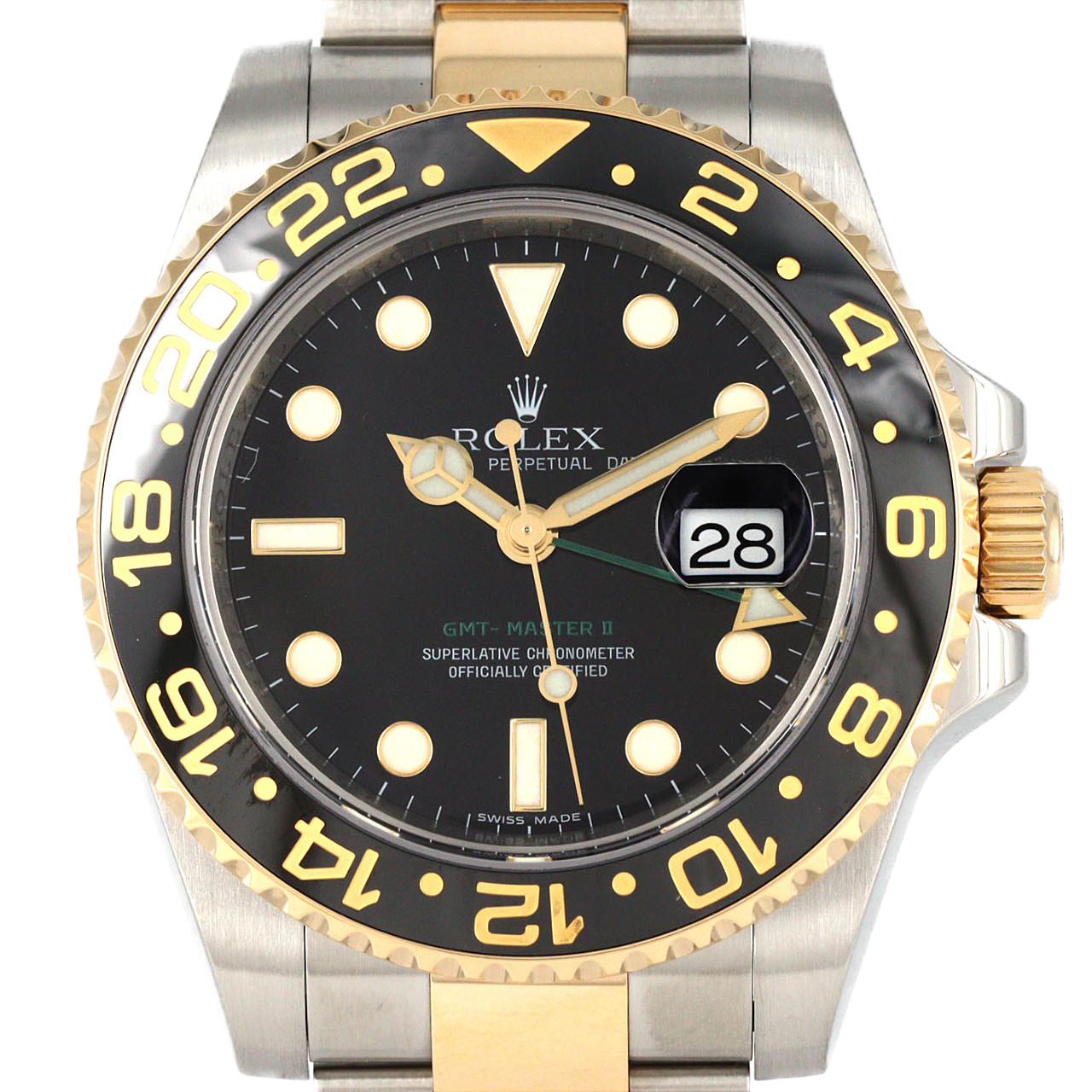 ロレックス GMTマスターⅡ 116713LN SSxYG 自動巻 V番