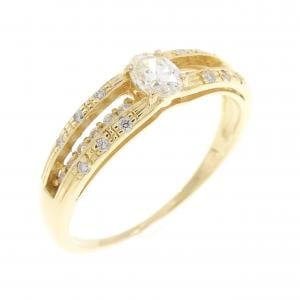 K18YG ダイヤモンド リング 0.244CT