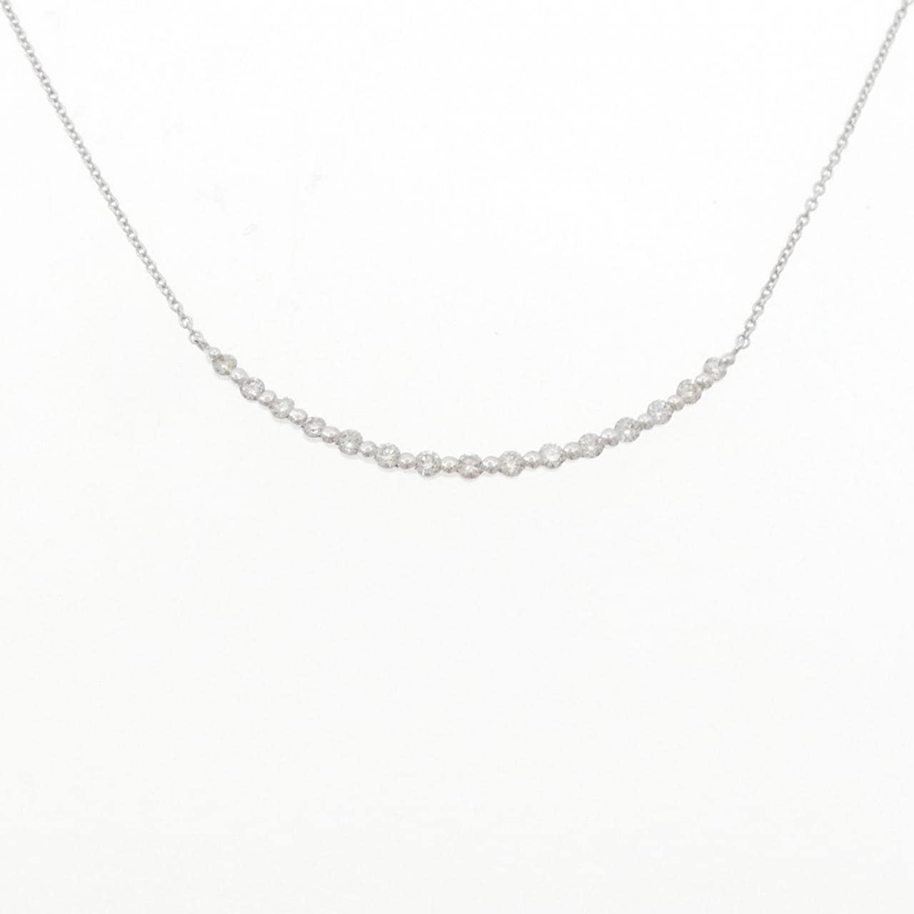 K18WG ダイヤモンド ネックレス 0.30CT