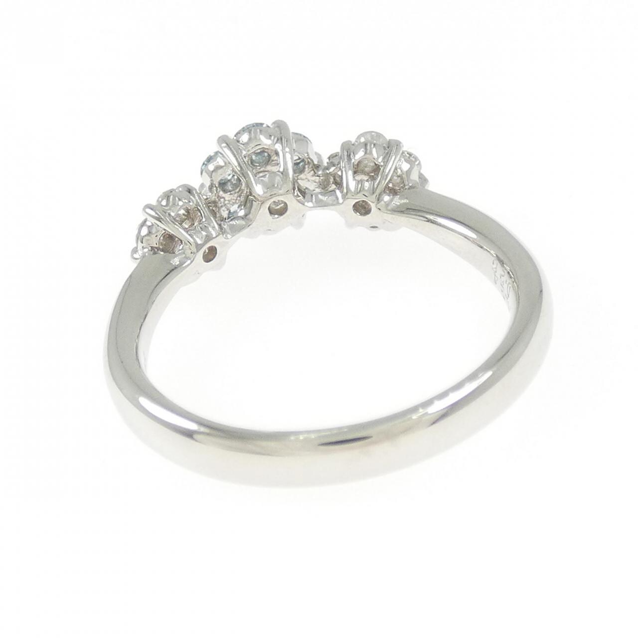 PT900 フラワー ダイヤモンド リング 0.24CT