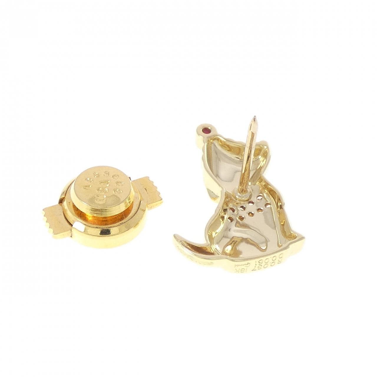 ギメル ルビー ブローチ 0.037CT