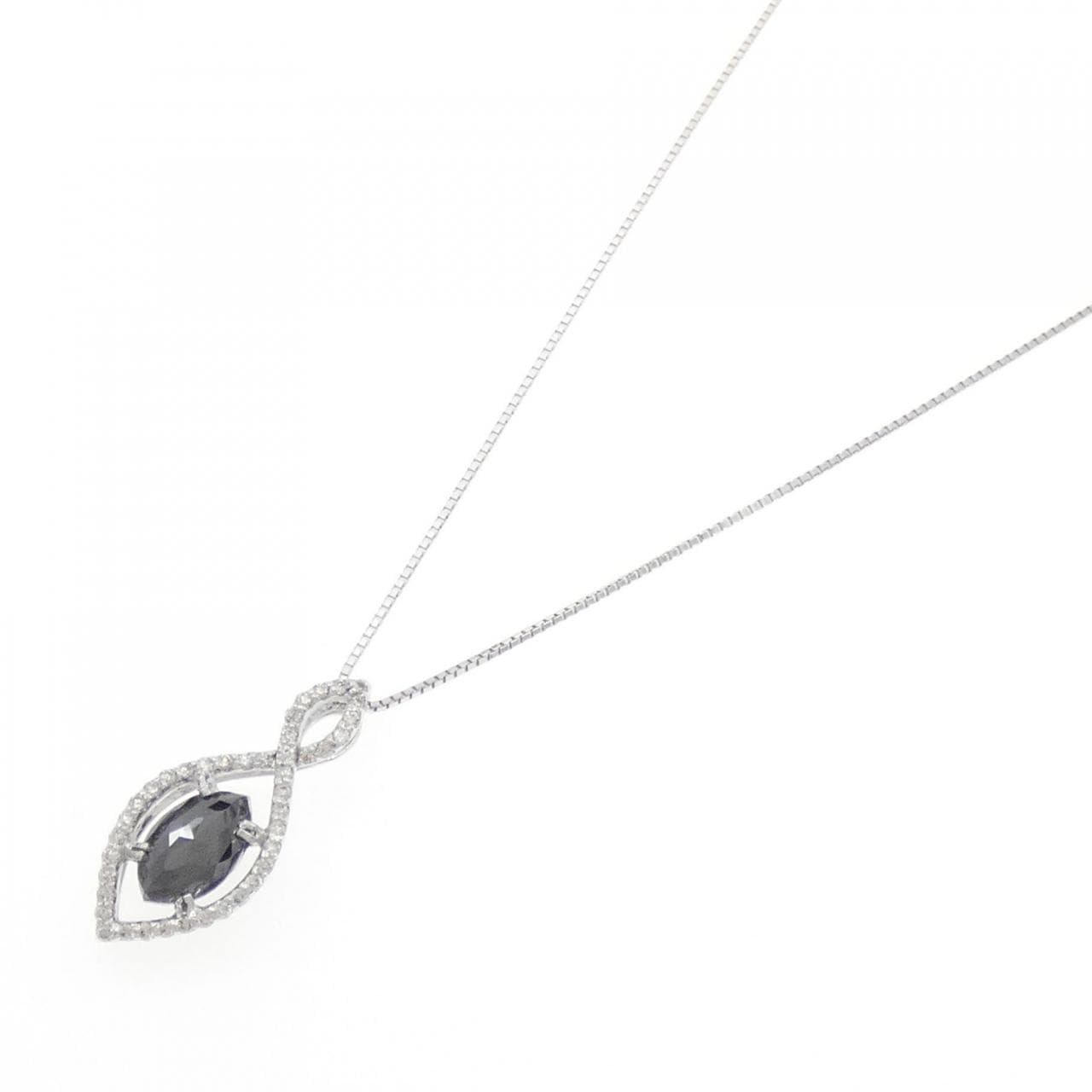 K18WG ダイヤモンド ネックレス 1.38CT