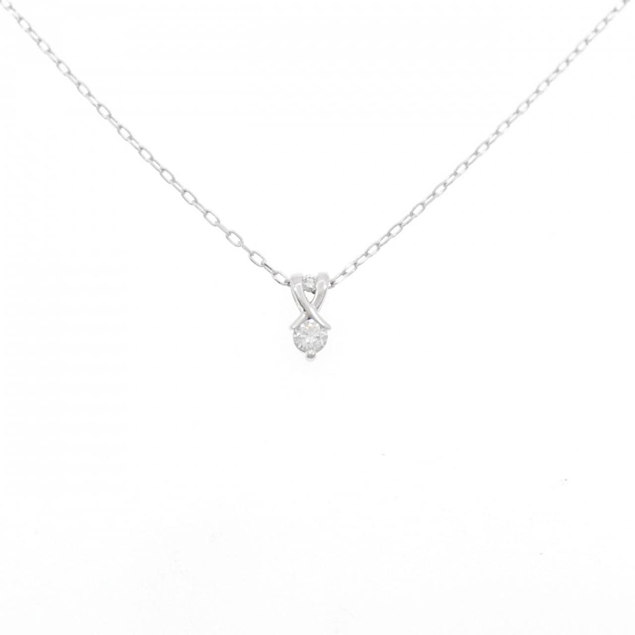 K18WG ダイヤモンド ネックレス 0.078CT