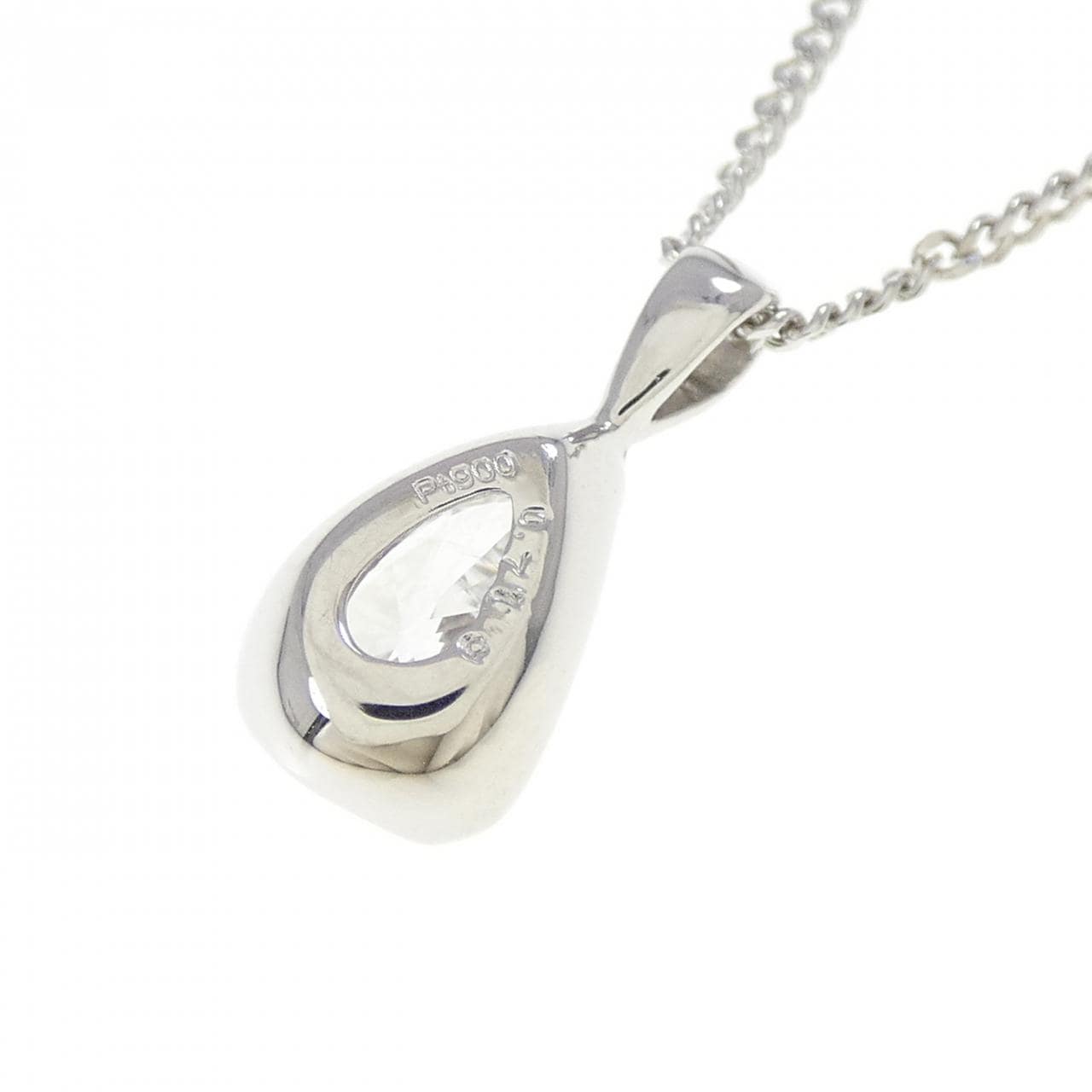 PT900/PT850 ダイヤモンド ネックレス 0.719CT F SI2 ペアシェイプ