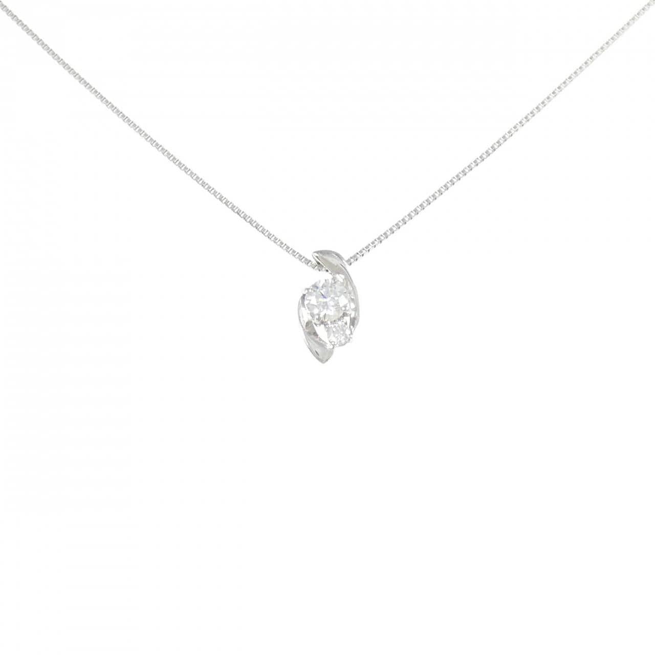 K18WG ダイヤモンド ネックレス 0.15CT