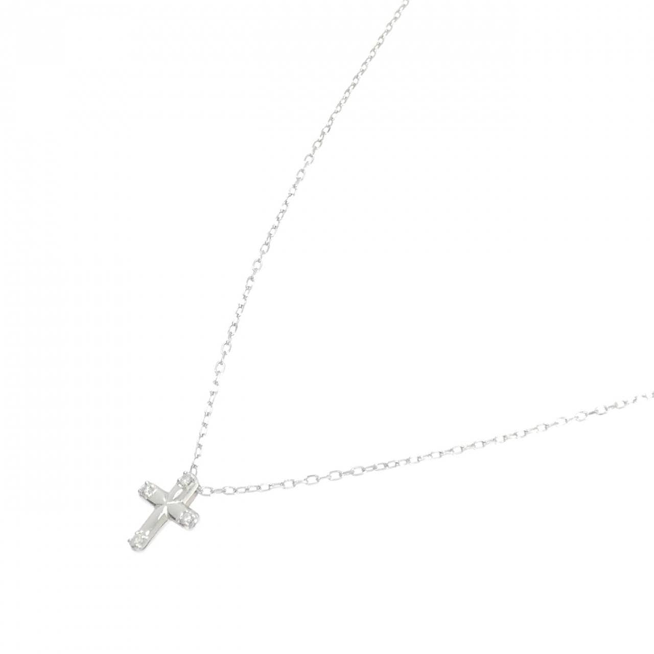 PT/PT850 クロス ダイヤモンド ネックレス 0.04CT