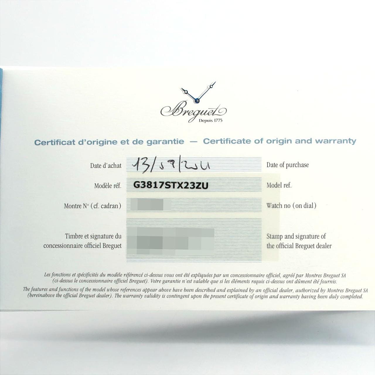 ブレゲ タイプXXI 3817ST/X2/3ZU SS 自動巻