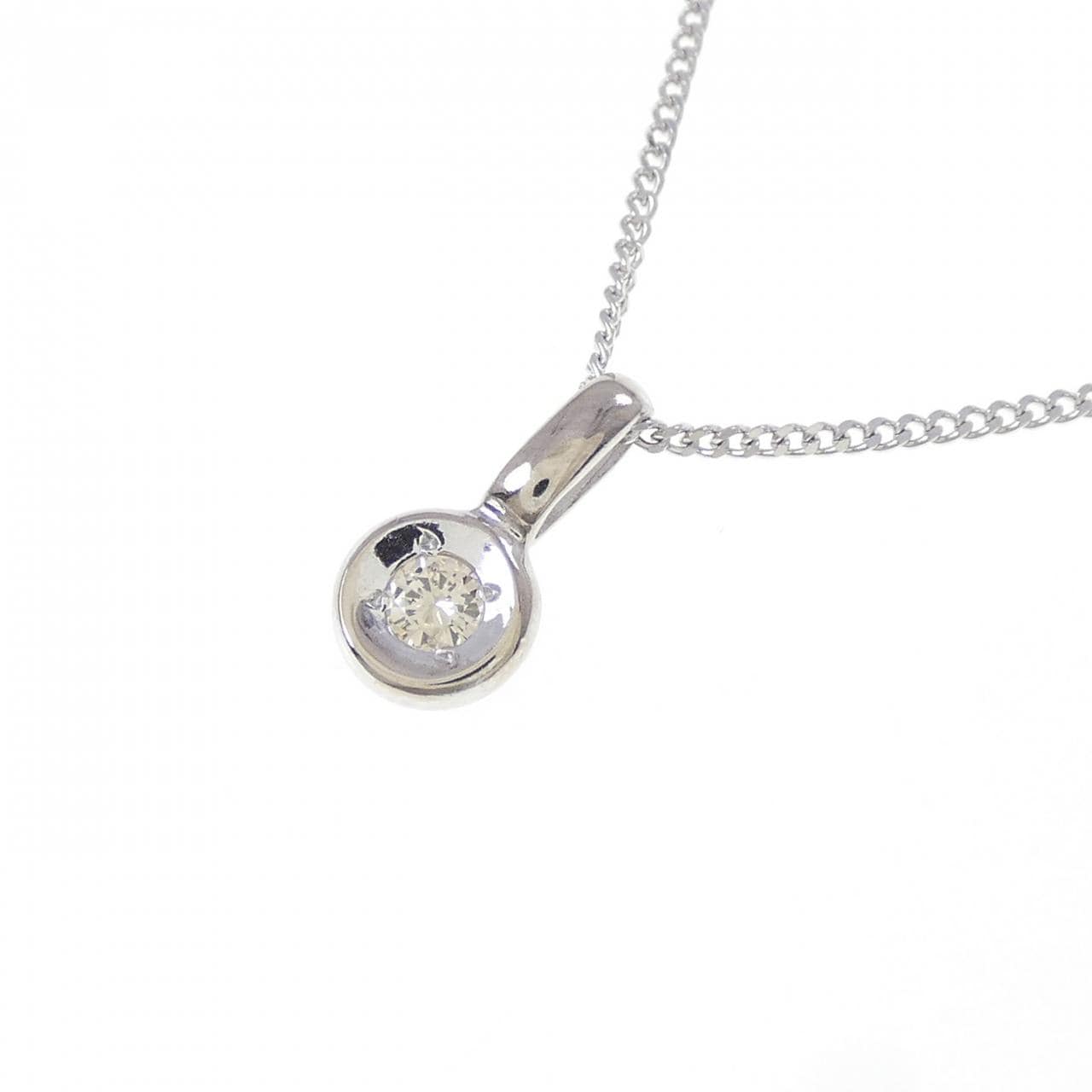 K14WG ダイヤモンド ネックレス 0.05CT