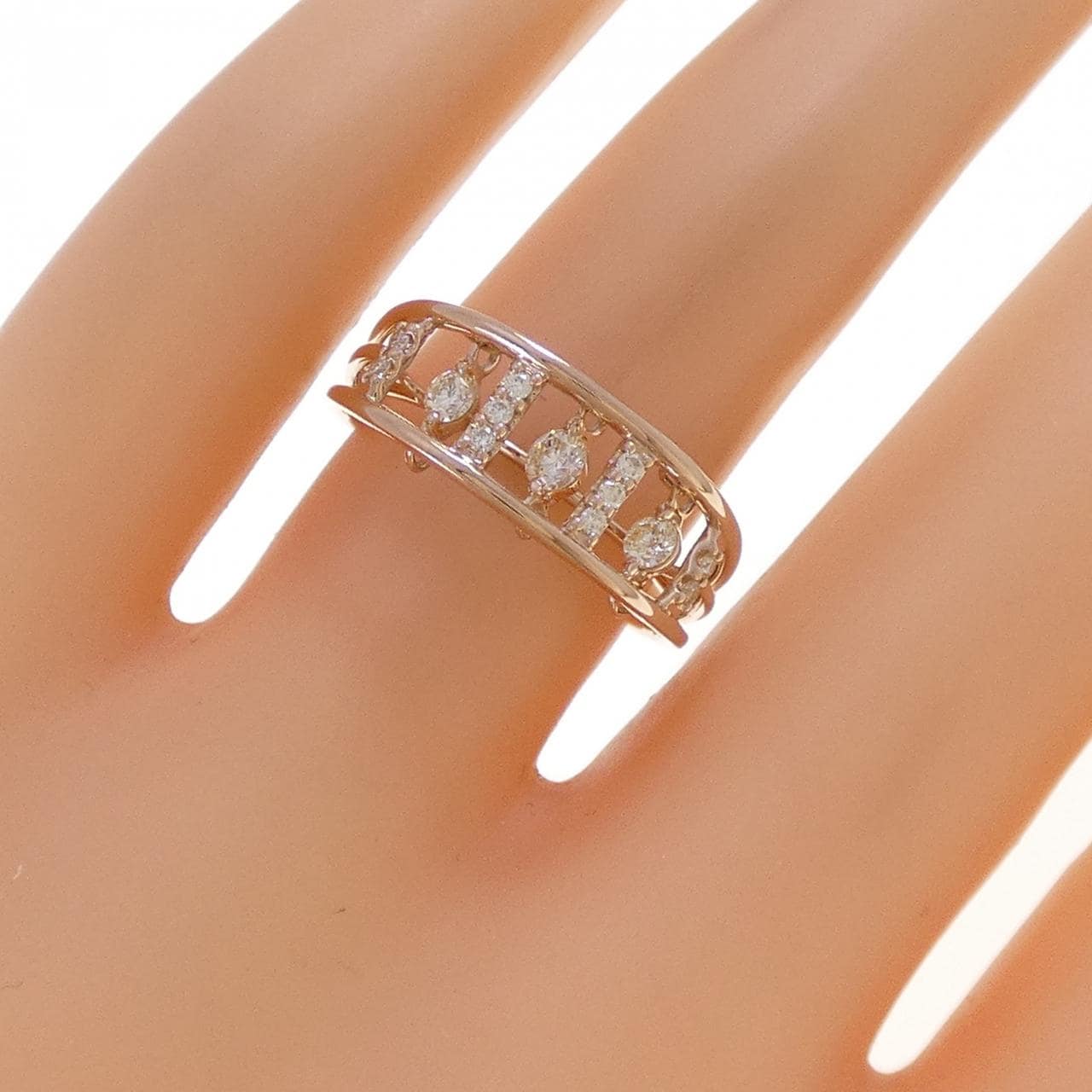 K18PG ダイヤモンド リング