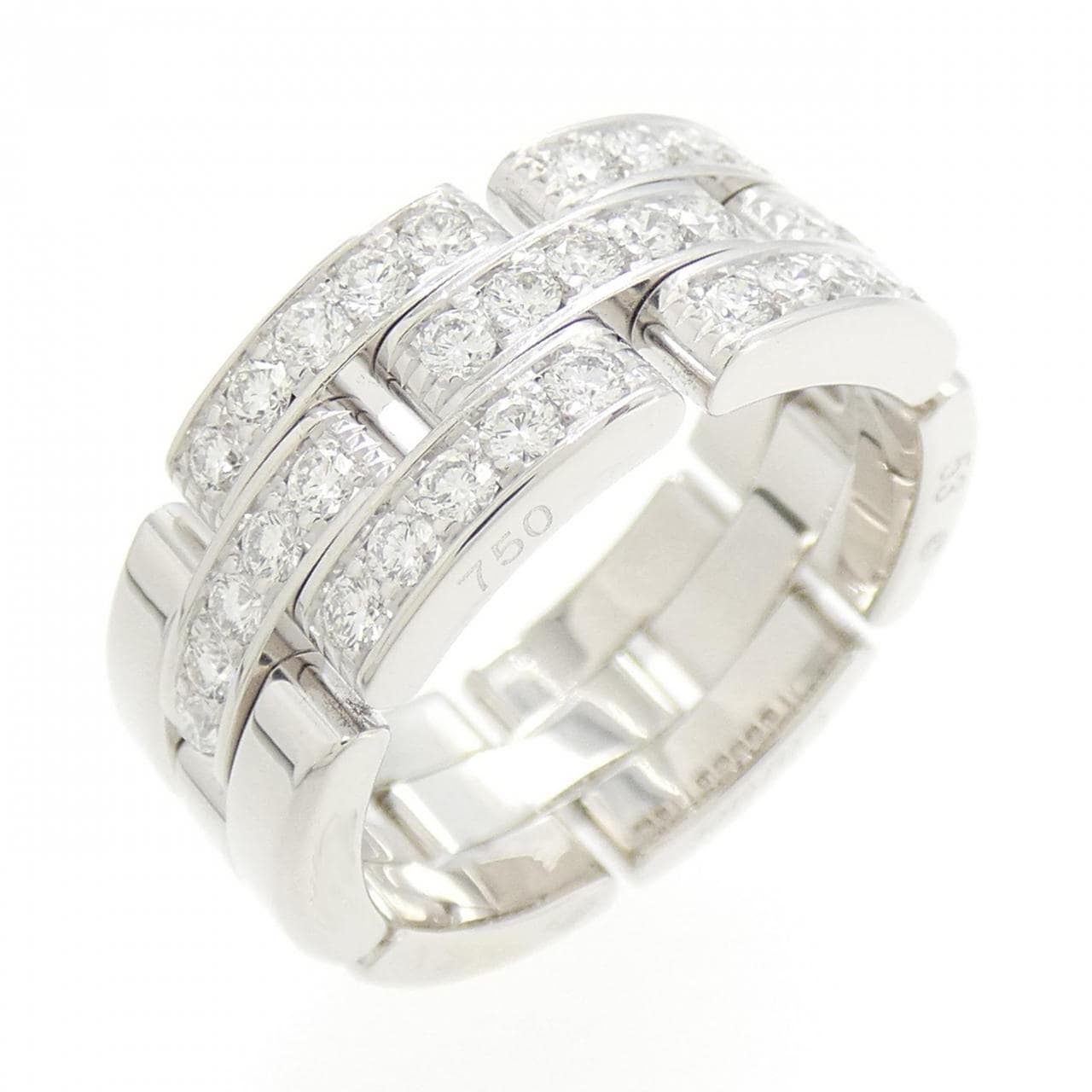 Cartier Maillon panthère half diamond ring