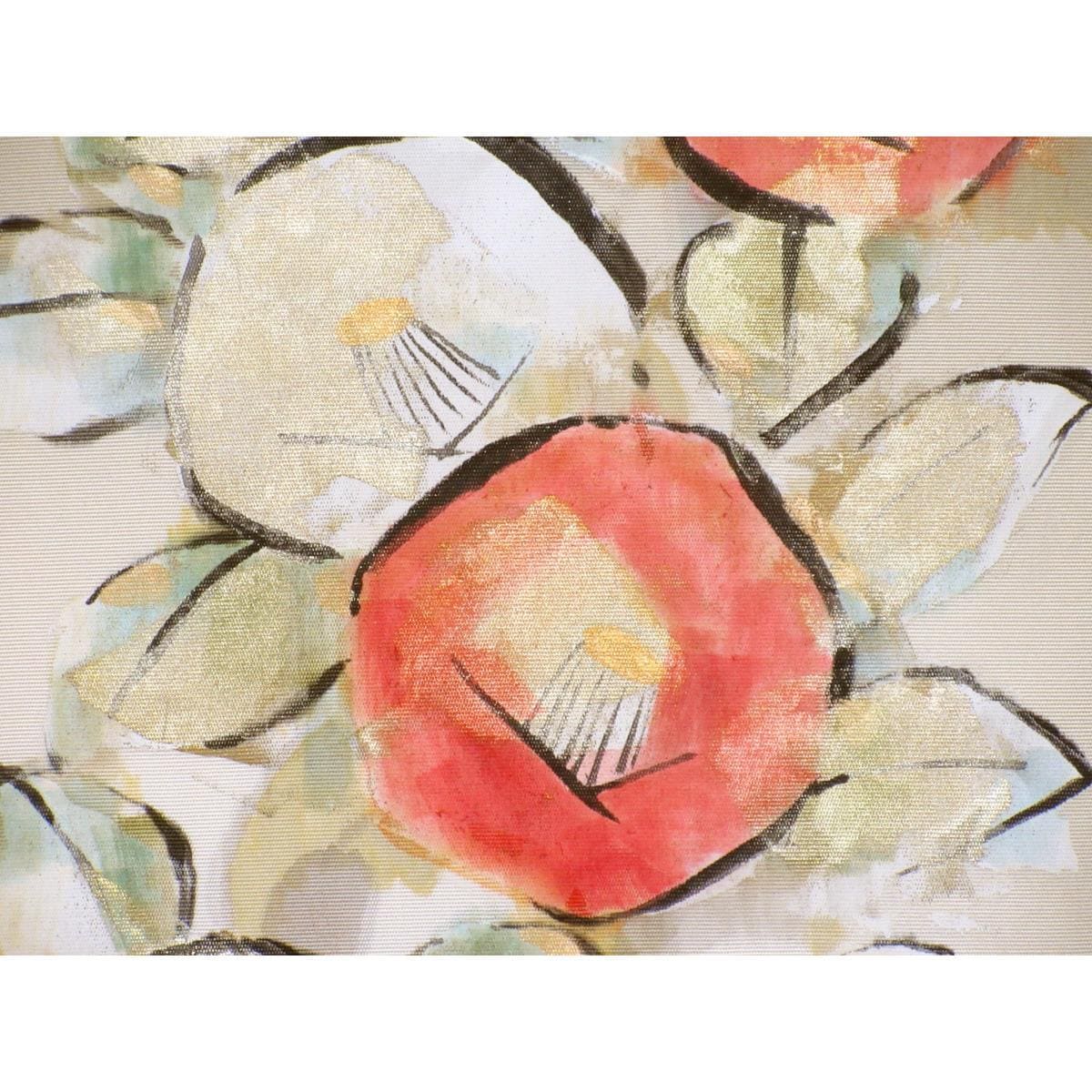 名古屋帯　塩瀬染帯　友禅金彩加工