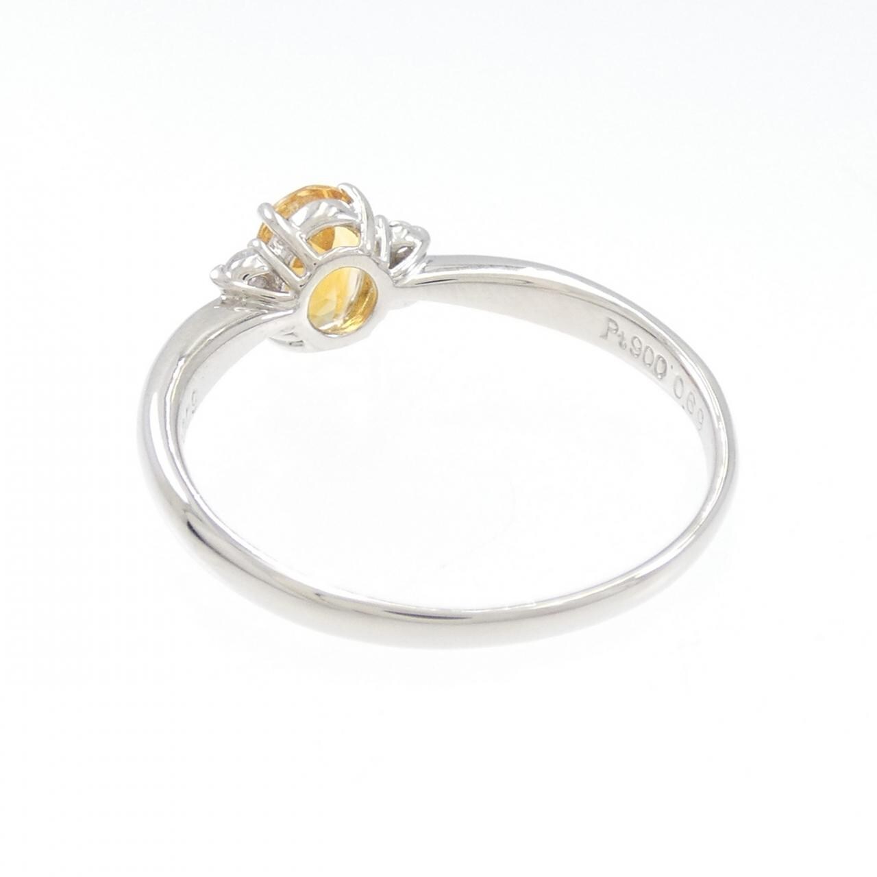 PT900 Citrine Ring 0.69CT