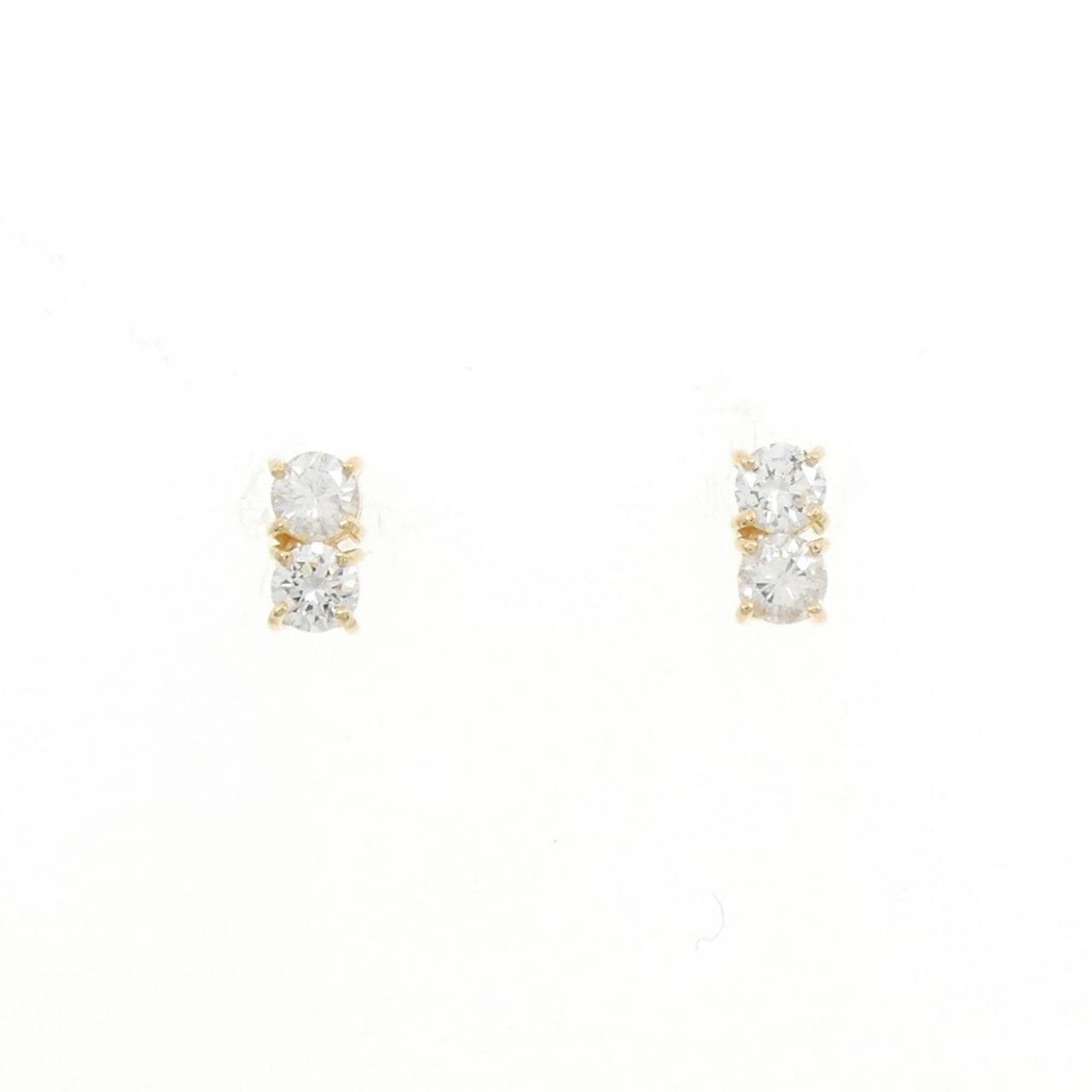 【リメイク】K18YG ダイヤモンド ピアス 0.32CT