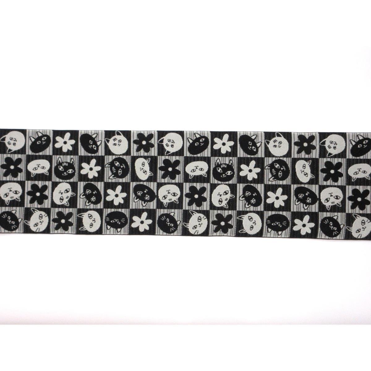 【新品】半幅帯　猫