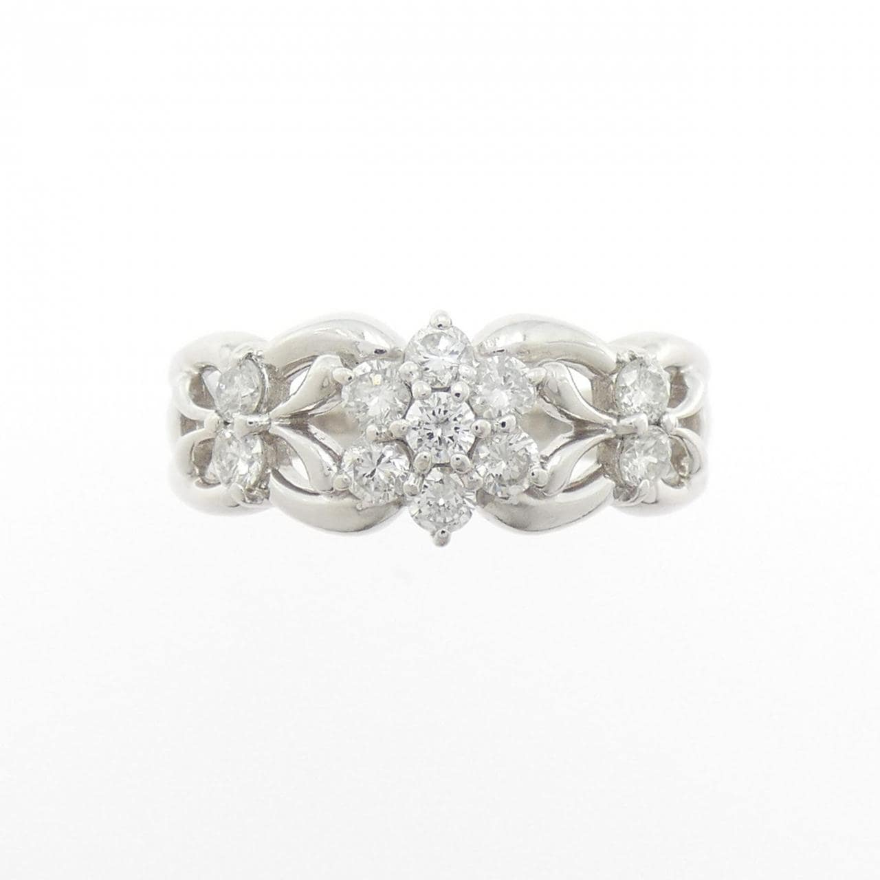 PT900 フラワー ダイヤモンド リング 0.52CT