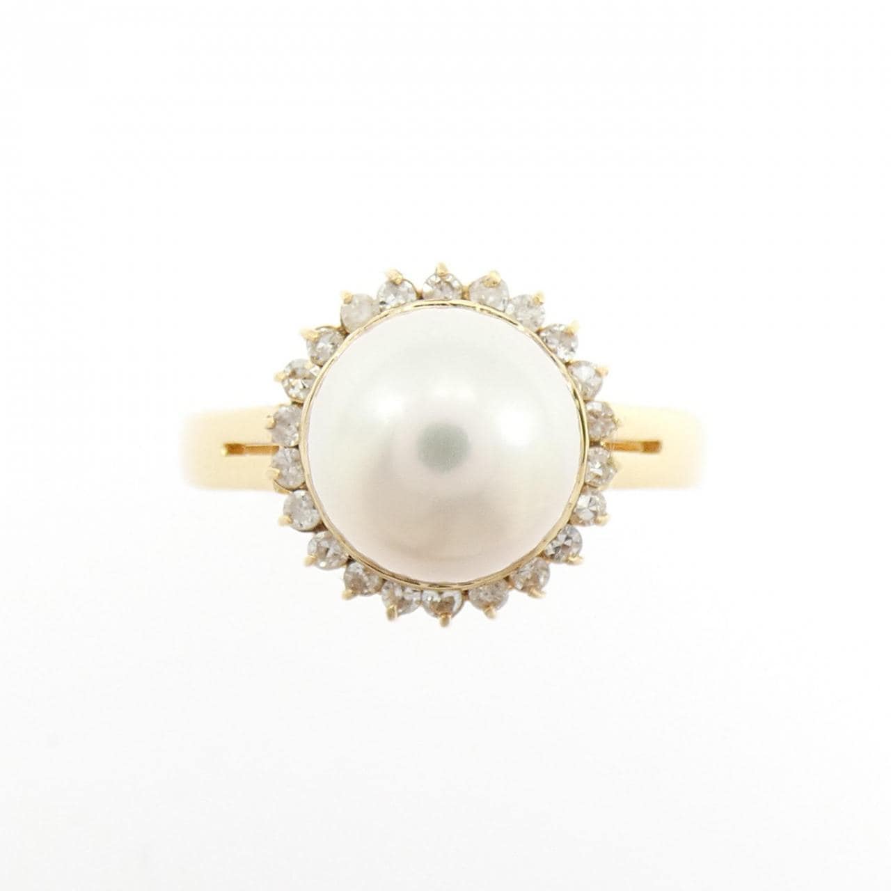 K18YG アコヤパール リング 7.5mm