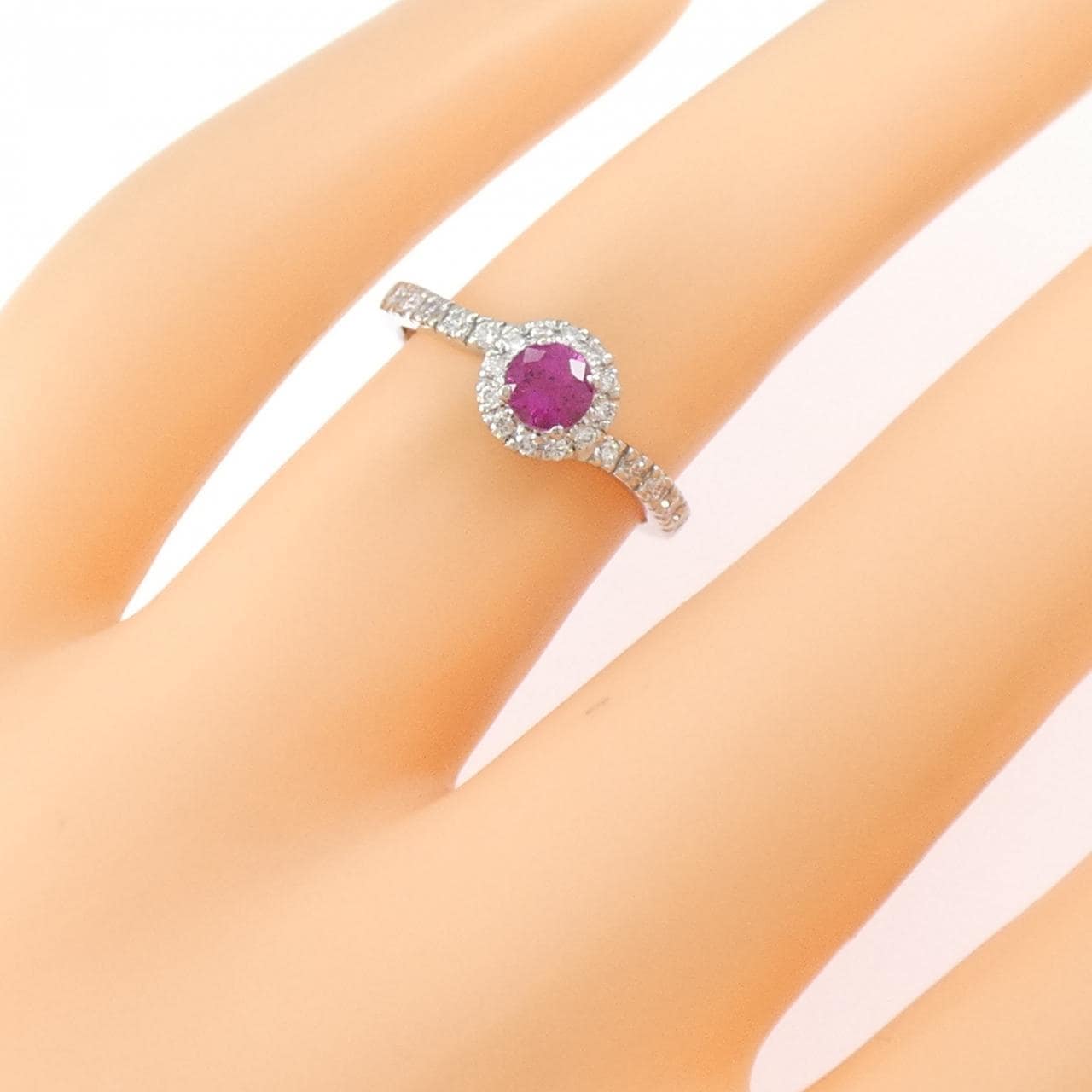 PT900 ルビー リング 0.33CT