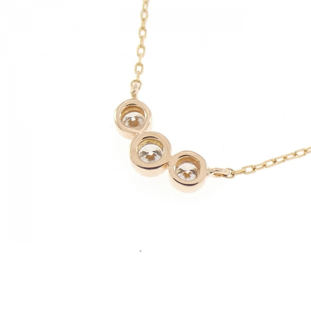 K18PG ダイヤモンド ネックレス 0.10CT