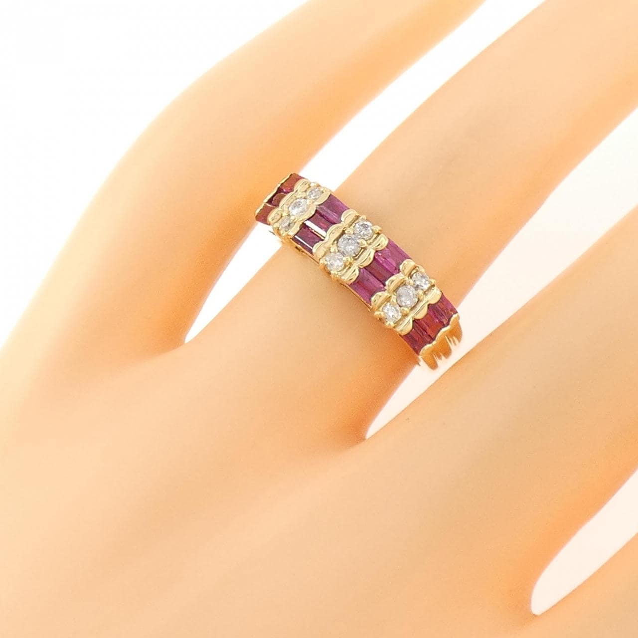 K18YG ルビー リング 1.00CT
