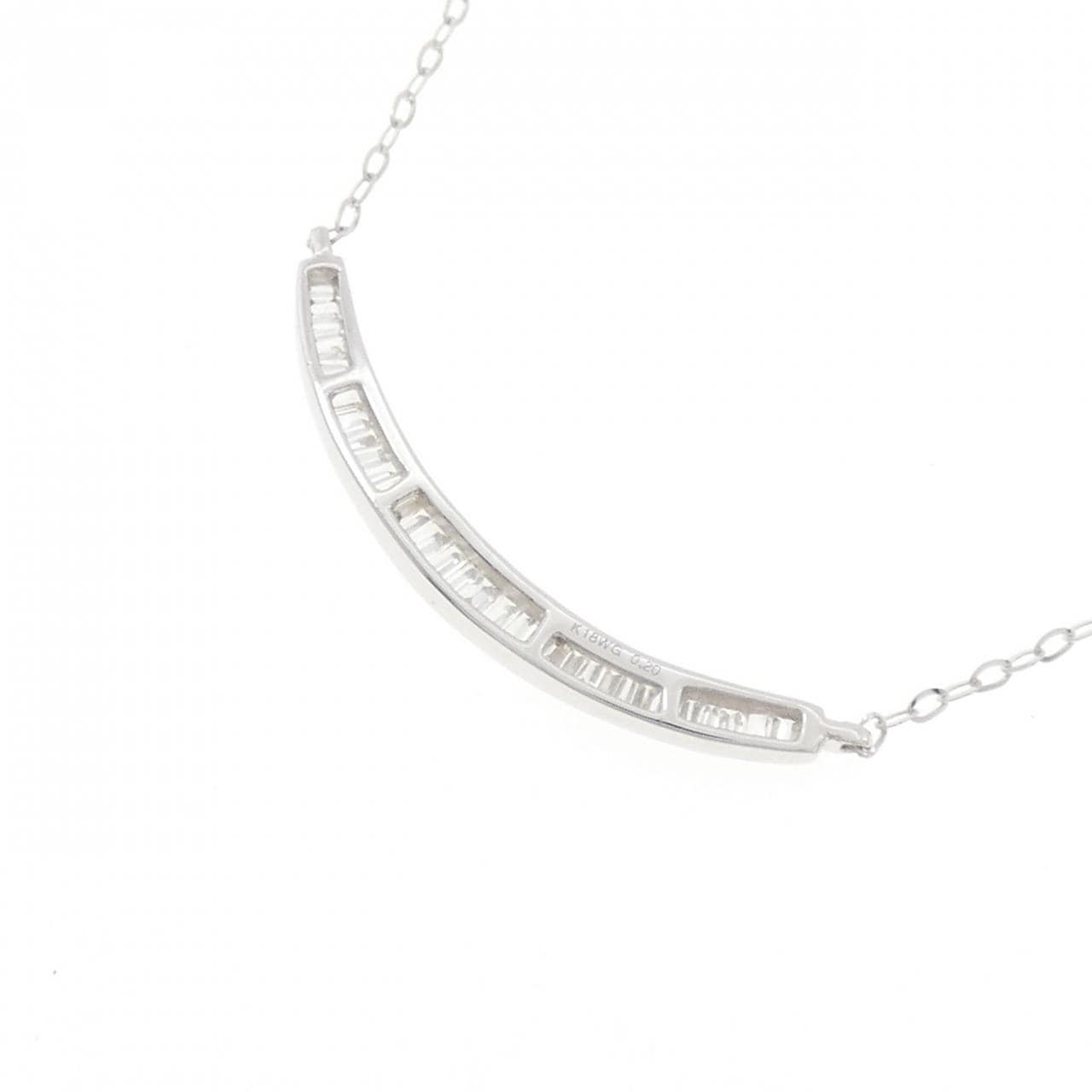 K18WG ダイヤモンド ネックレス 0.20CT
