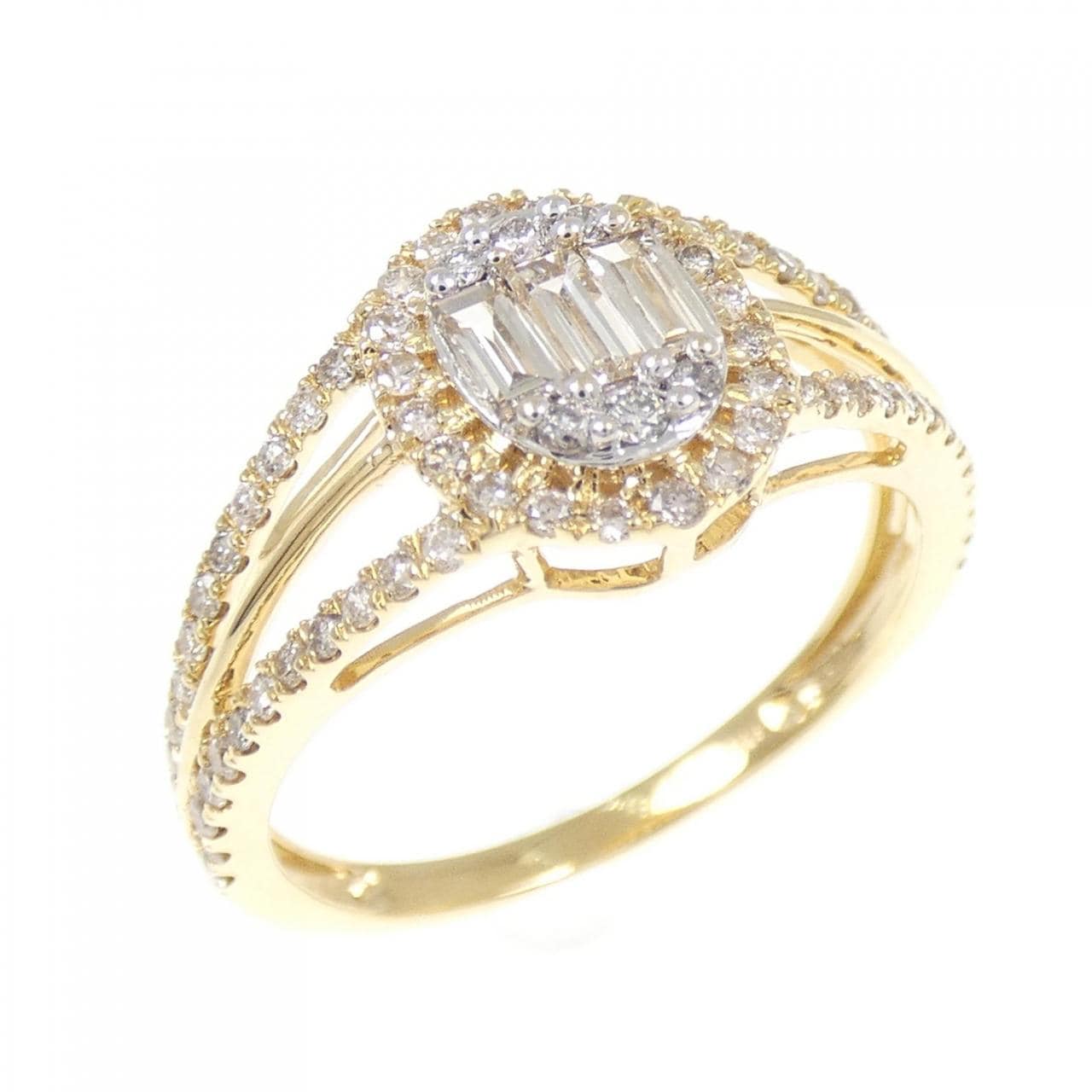 K18YG/K18WG ダイヤモンド リング 0.55CT