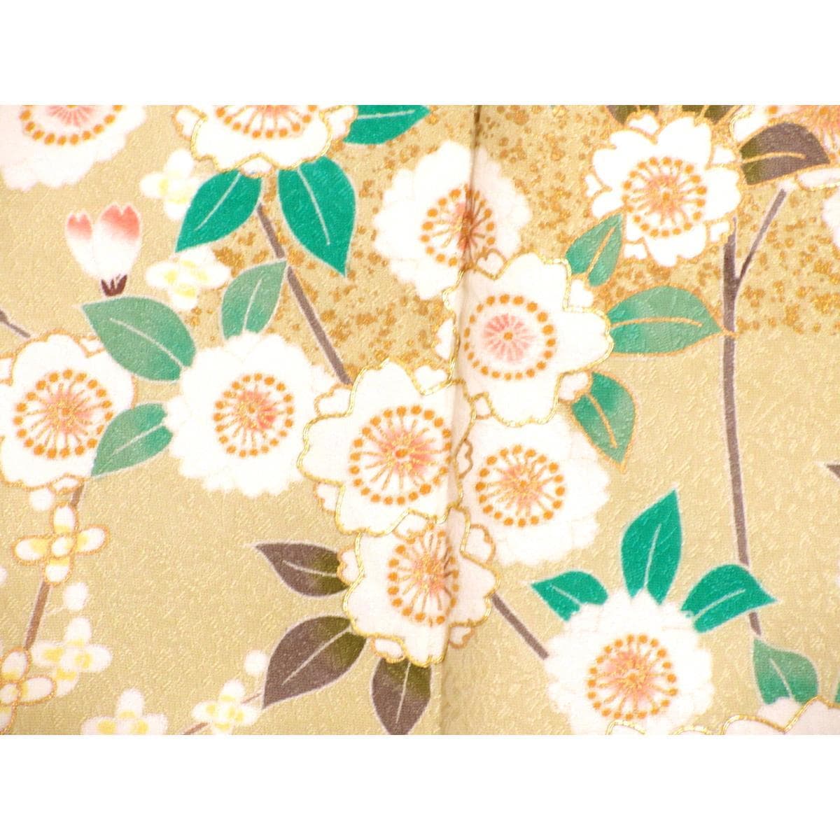 訪問着　友禅金彩加工　刺繍入り